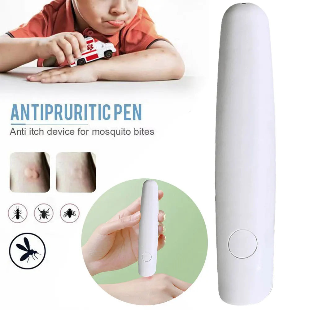 Electronic Mosquito Bite Pen Physical Anti-itch Device 4 Gears Temperature Relieve Itching and Swelling Suitable for Outdoor Qme