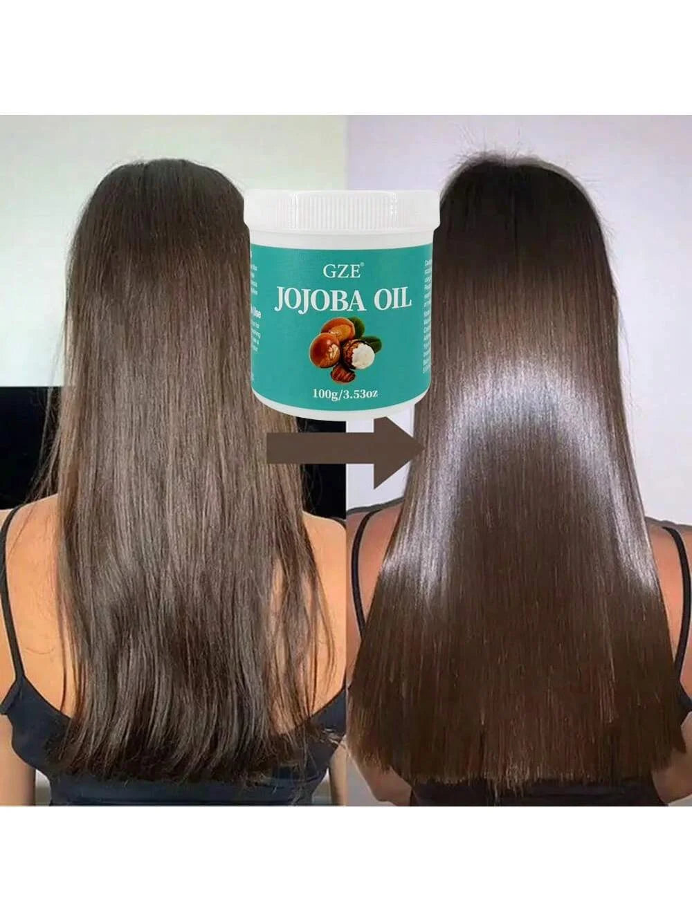 GZE Jojoba Oil Strong Hair Deep Moisturizing Repair Split Ends Anti-Breakage For Dry And Damaged Hair Qme