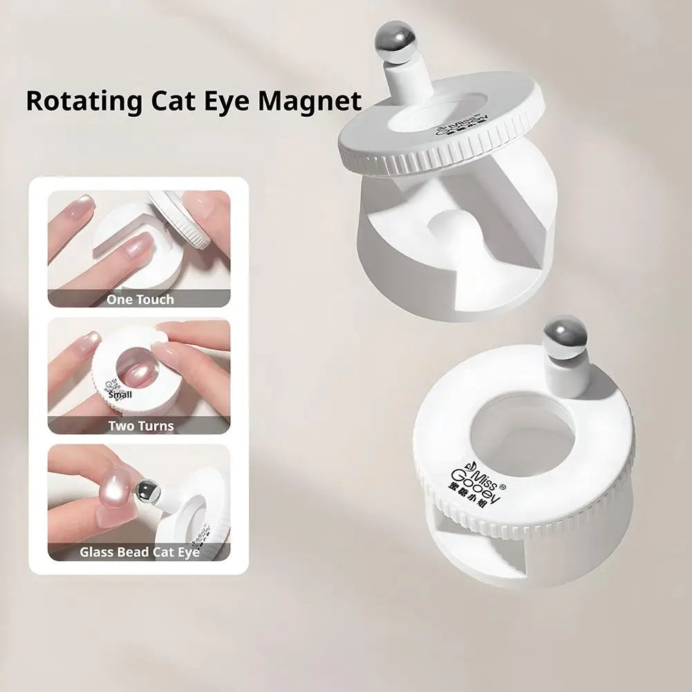 Rotating Cat Eye Magnet Nails Automatic Glass Bead Nail Spinner Qme