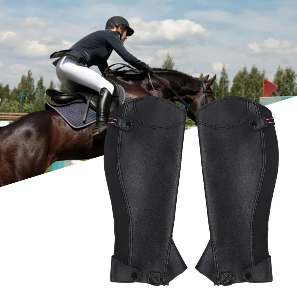 Equestrian Half for Adults Microfiber Protective Leg Guard Half Chap for Horse Riding Adults Half Chap Riding Half Qme
