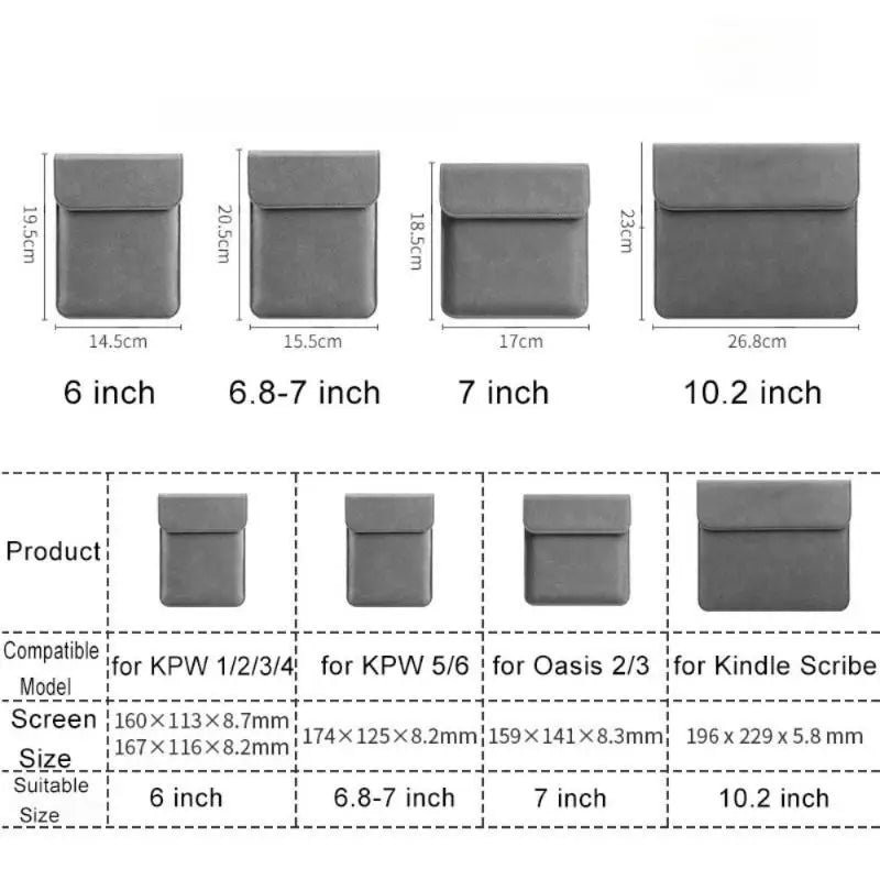 Matte Frosted Carrying Sleeve Magnetic Closure Soft Lining Dustproof Qme