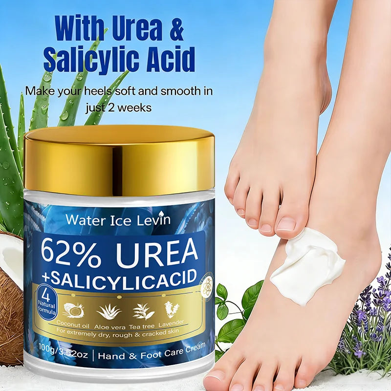 Urea & Salicylic Acid Hand & Foot Cream - Natural Formula, Moisturizing for Extremely Dry Rough Skin Qme