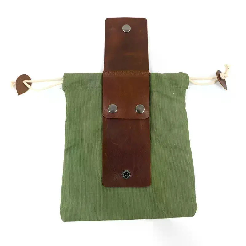 Portable Outdoor Waist Bag PU Leather Foldable Storage Bag Hanging Tool Bag Organizer Bag Qme