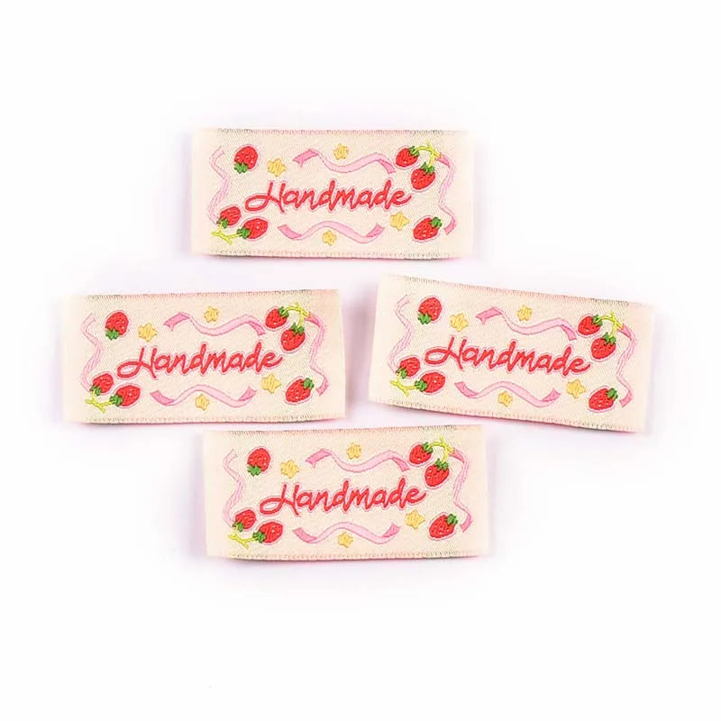 20pcs 15-56mm Mix Colorfull Cartoon Pattern Rectangle Label For DIY Clothing Decorative Personality Sewing Accessories cp3821 Qme 20pcs 24x52mm