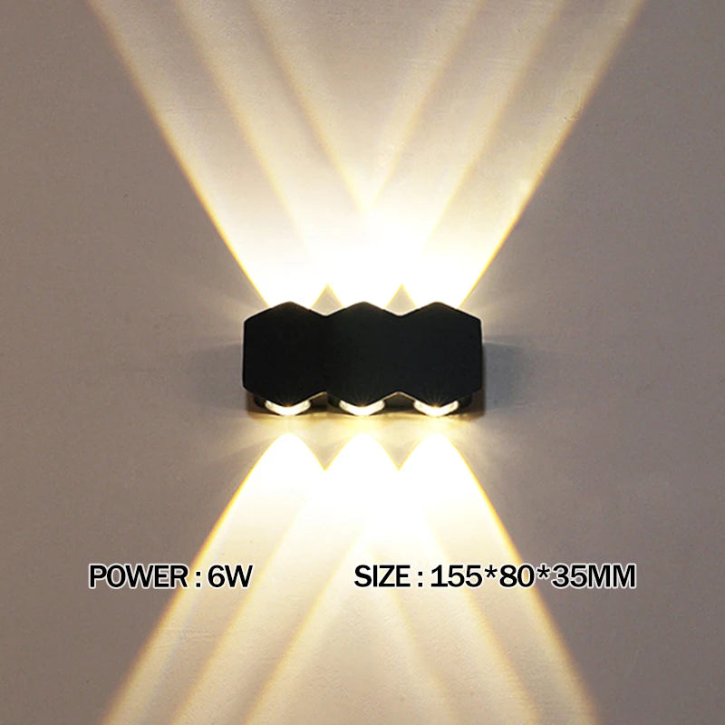LED Wall Lamp Waterproof Outdoor Wall Light Porch/Garden/Bedroom Indoor Modern Nordic Sconce Luminaire 2 4 6W 8W 10W 12W 85-265V Qme 6W