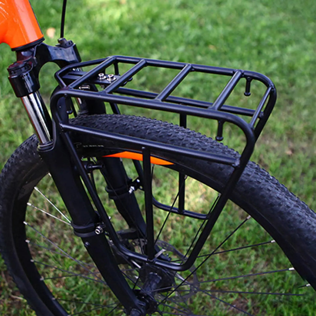 Mountain Bike Front Rack Bike Front Basket Cycling Supplies for Luggage Fishing Fitness Sports Outdoor Activities Family Friends Qme