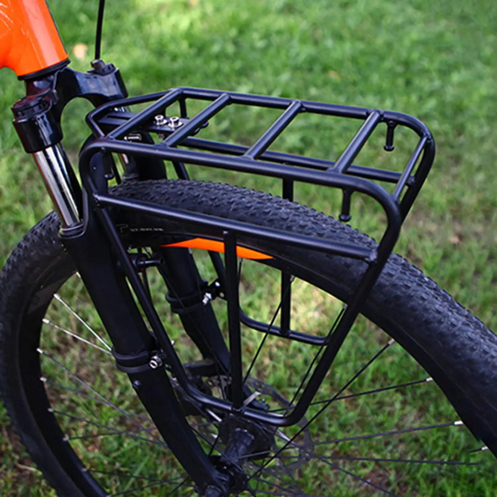 Mountain Bike Front Rack Bike Front Basket Cycling Supplies for Luggage Fishing Fitness Sports Outdoor Activities Family Friends Qme