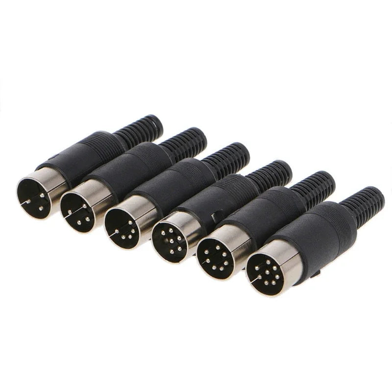 ESCAM 1Pc Male/Female DIN Plug Socket Connector 8 PIN Chassis Cable Mount Qme Female Insert 7PCS