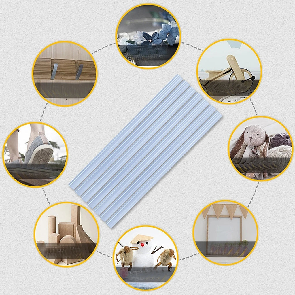 50Pcs 7mm/11mm Hot Melt Glue Stick EVA Adhesive Translucent Strong Viscosity Rods for Glue Gun Home DIY Industrial Repair Qme