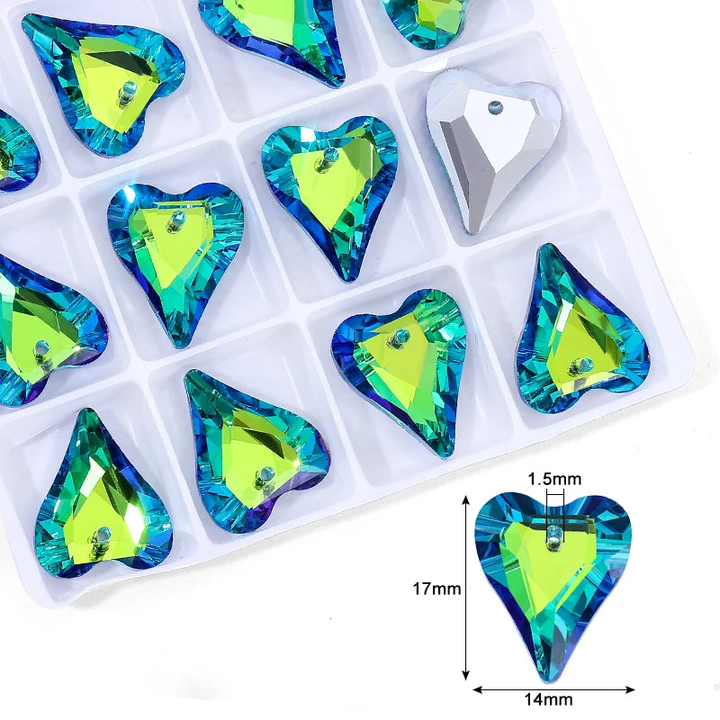 Crystal Multi -shape Pendants Shiny Single Hole Glass Beads For Jewelry Making Supplies Earring Necklace Jewelry Accessories Qme 3-12pcs