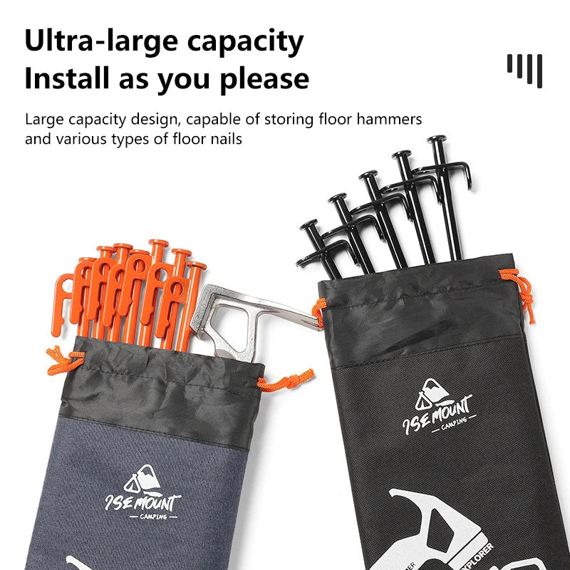Oxford Cloth Tent Pegs Nails Storage Bag Portable Stake Bags Qme