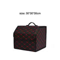 Foldable Car Trunk Storage Organizer Box Collapsible Vehicle Rear Cargo Bin Space Saving Decorative Trunk Accessory Qme Red S