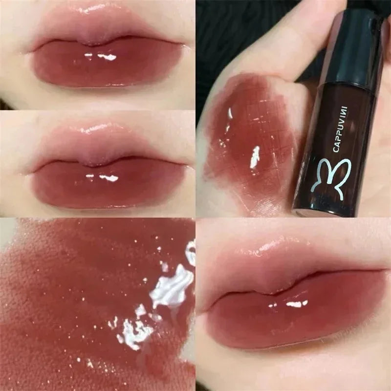 Ice Juice Red Lip Gloss Crystal Mirror Water Light Lip Glaze Grapes Jelly Glass Lip Oil Waterproof Lipstick Clear Tint Makeup Qme style2-09