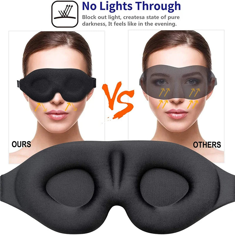 Soft Sleeping Eye Mask Portable Light-blocking Blindfold Travel Night Qme