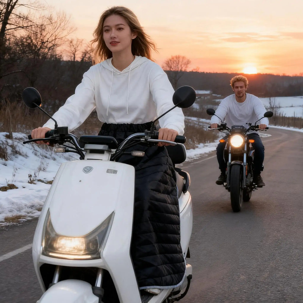 Winter Motorcycle Leg Cover Comfortable Windproof Thickened Motorcycle Leg Protector Wind Guard for Adults Men Women Outdoor Qme