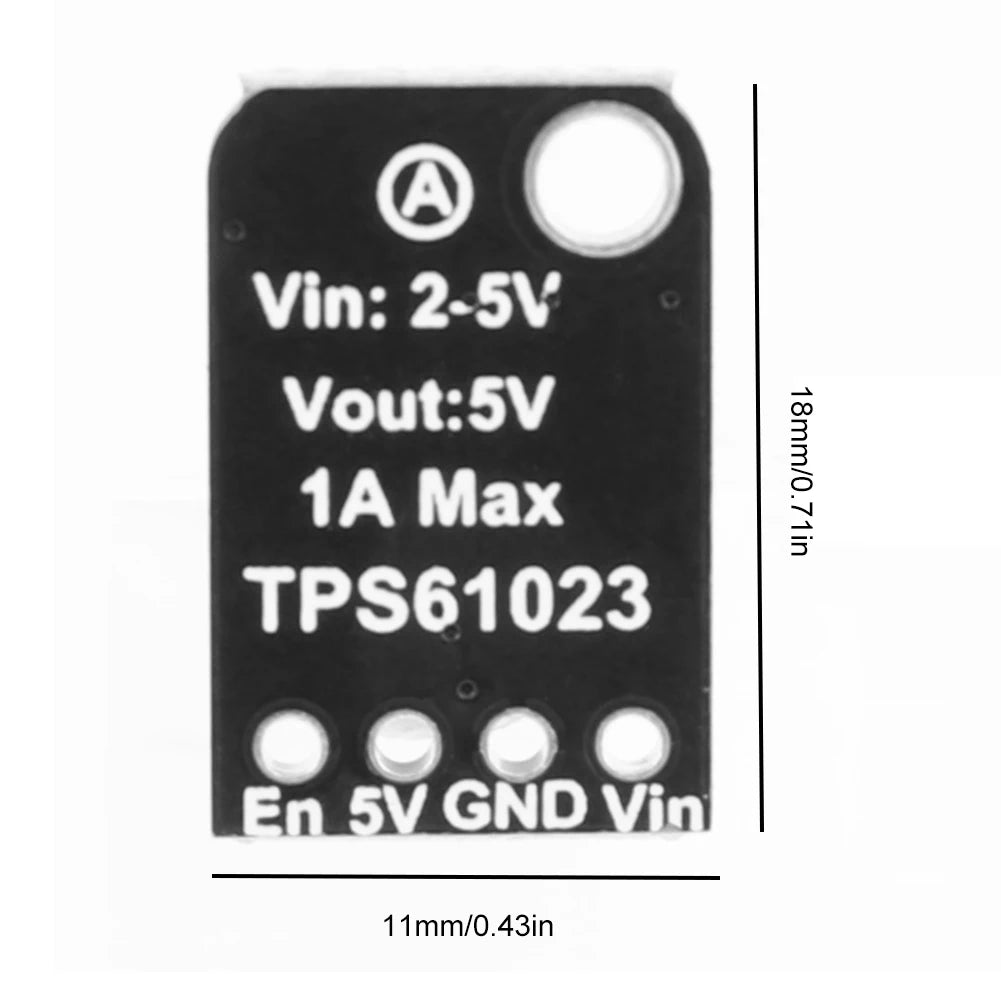 TPS61023 Mini Boost Module 5V 1A Boost Regulator Booster Board Step Up Boost Module Board Qme