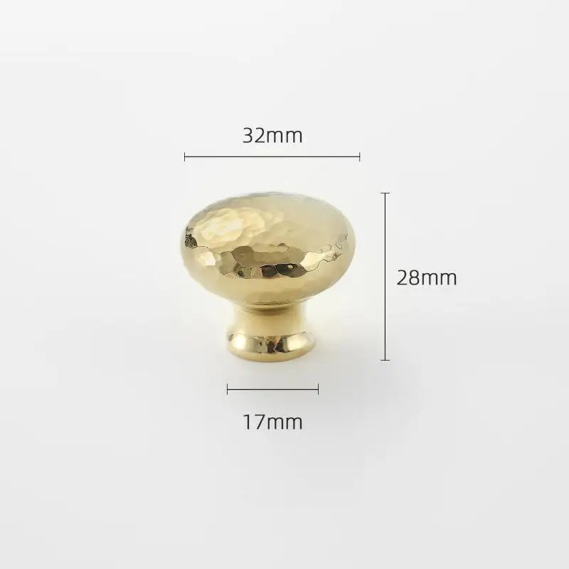Brass Ball Furniture Pull Handles Hand-forged Hammer Cabinet Handles Door Drawer Knob Kitchen Wardrobe Cupboard Pulls Qme A11