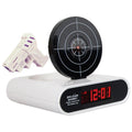 Target Alarm Clock with Gun & LED Display Personalized Wake Shot Alarm Clock Ringtones Customization for Home Office Living Room Qme WHITE