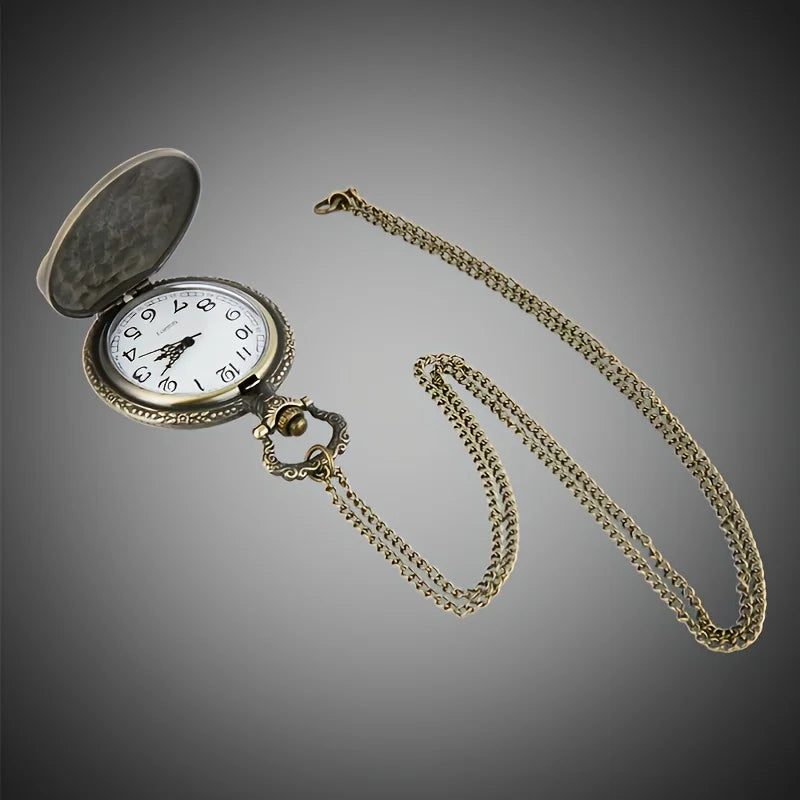 Vintage Motorcycle Quartz Pocket Watch - A Stylish Accessory Gift for the Modern Man Qme