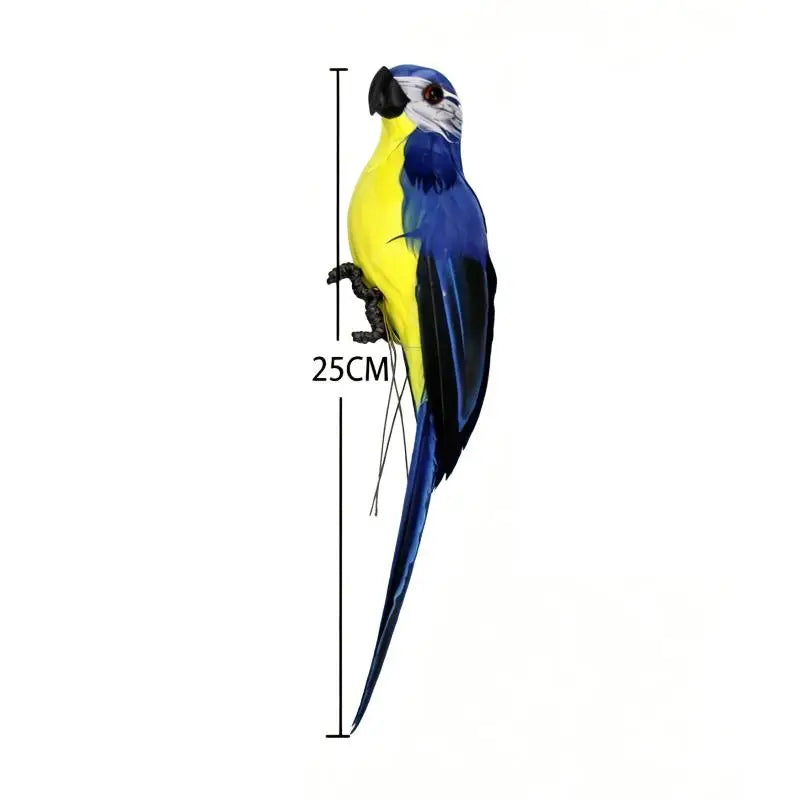Simulation Parrot Garden Decoration Creative Lawn Figurine Ornament Animal Bird Outdoor Garden Party Prop Decoration Home Qme 25cm Lake blue