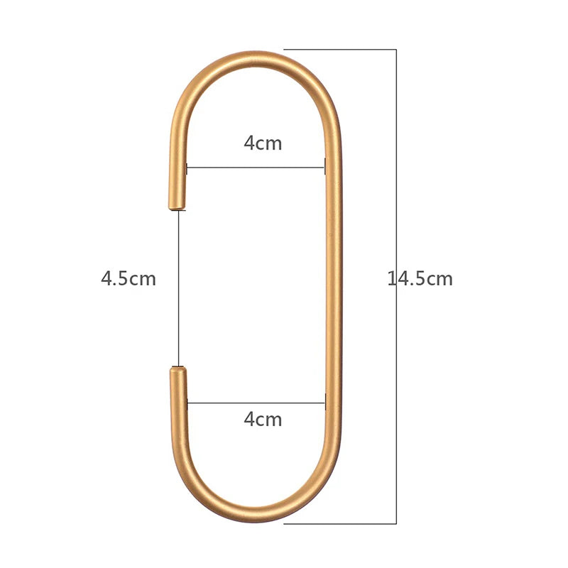 Clothes Bags Hats Closet Organizer System C Shape Hooks Gold Silver Qme