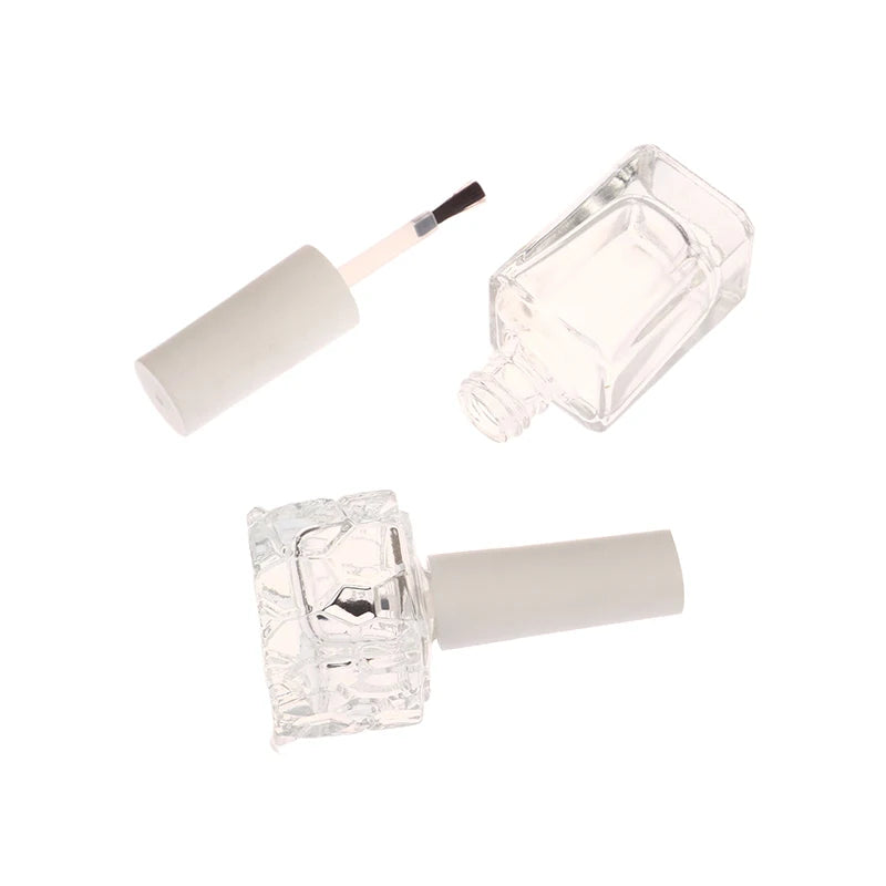 Transparent Empty Lid Brush Cosmetic Containers 10 Glass Nail Polish Qme