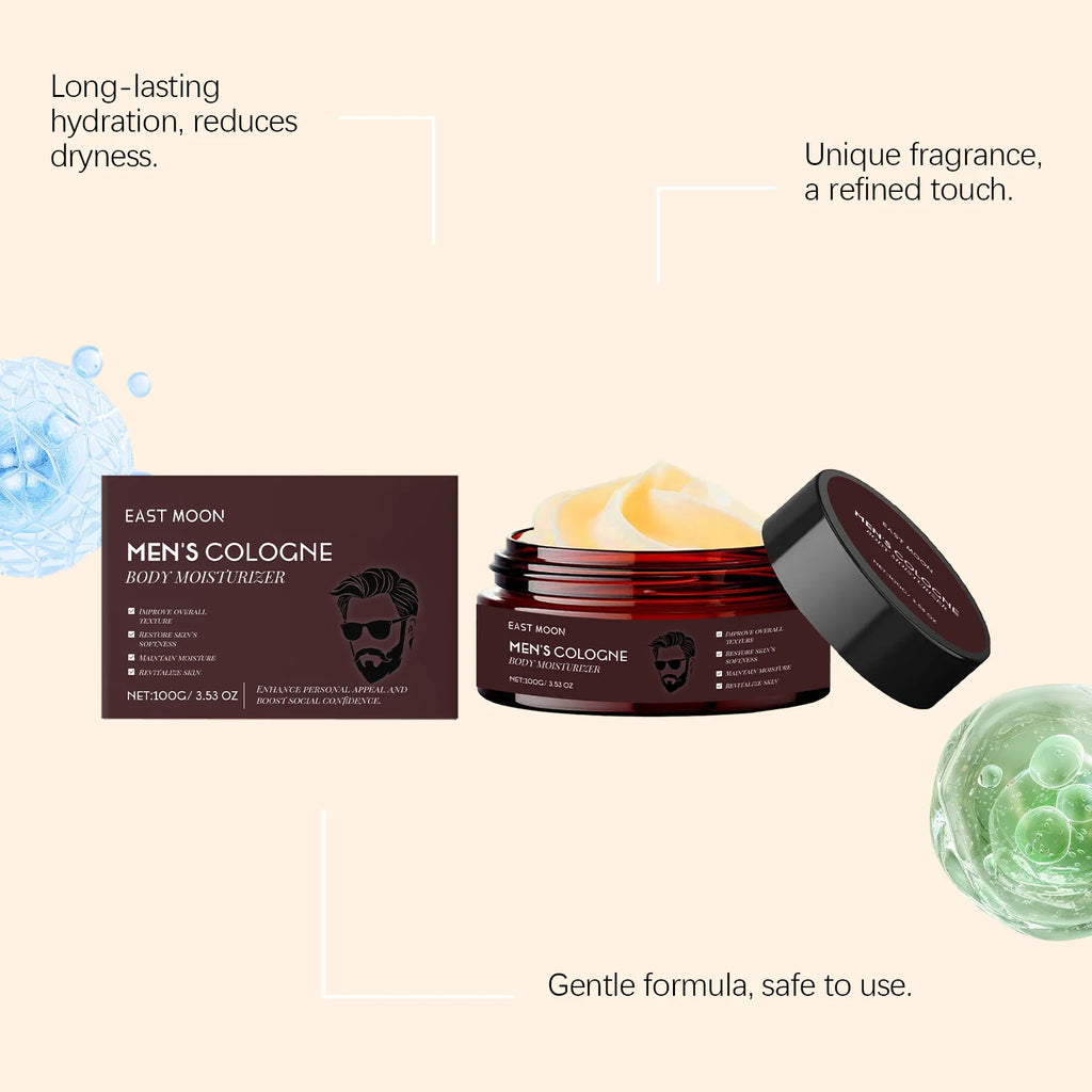 Men's Cologen Body Moisturizer Deep Nourishmen Long-Lasting Fragrance Fast Absorb Non-Greasy Woody Scented Body Lotion Skin Care Qme
