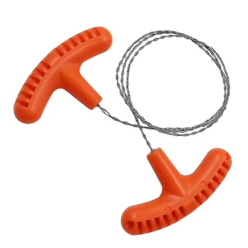 High-quality Multi-purpose Mini Pocket Wire Saw Stainless Steel Wire Saw Orange Outdoor Camping Emergency Survival Gear Tools Qme Orange