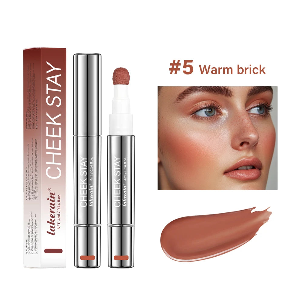 Liquid Blusher Cheek Stay Easy Apply Long-lasting Skin Tone Sponge Qme 05
