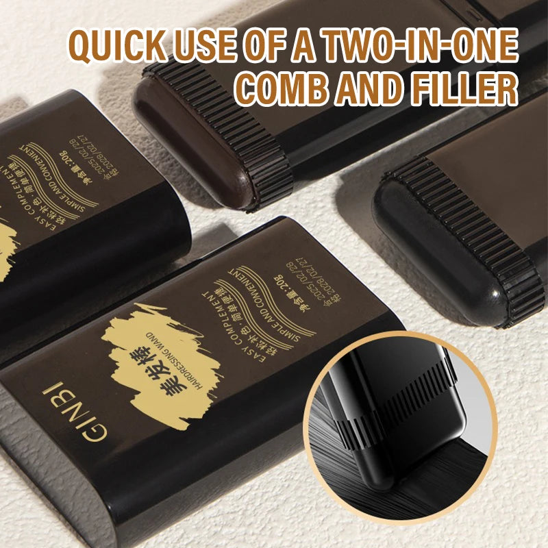Temporary Hair Color Stick with Comb Natural Gray Coverage Black Brown Hair Root Touch Up Stick Portable Hair Color Non Greasy Qme