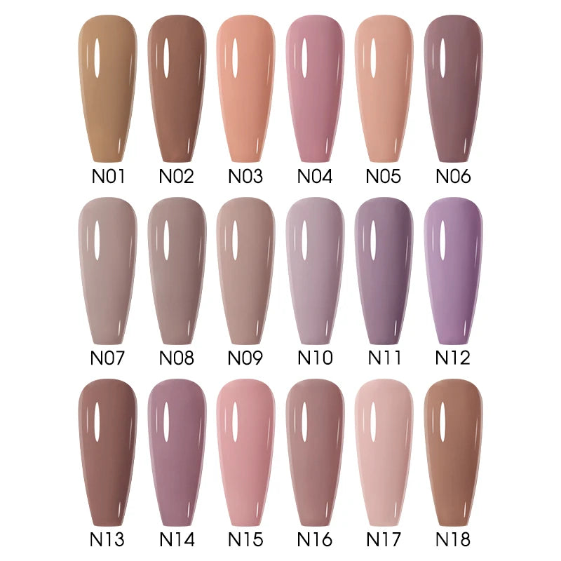 Arte Clavo15ml Gel Nail Polish Art Nude Colors Colorful Soak Off UV Qme