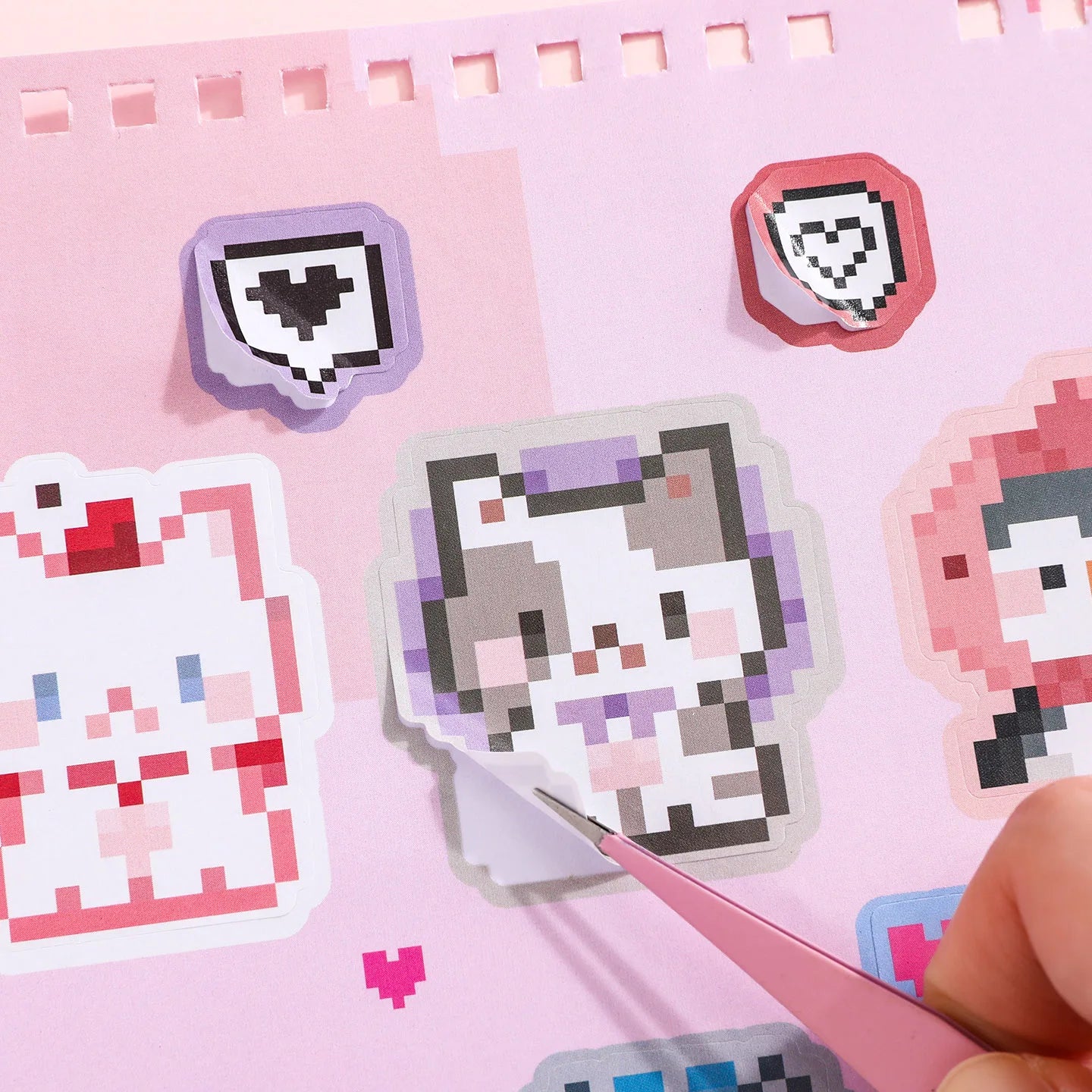 36 Sheets Pixel Bead Sticker Book, Gaming Console Theme DIY Art Craft for Scrapbooking, Guitar, Phone Case, Notebook Decoration Qme