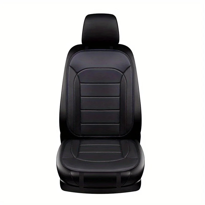 Luxury Synthetic Leather Car Seat Cover - Fit, Four Seasons, Single Pack, Automotive Interior Decoration, Car Seat Cover Qme Black