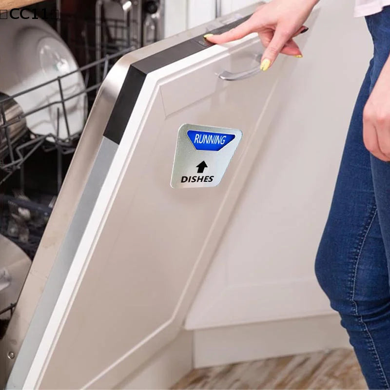 Sign Dishwasher Clean Magnet Dirty Indicator Washer Dish Kitchen Qme