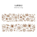 TIANZI 30mm/50mm*2m Vintage Plant Masking Washi Tape Flowers Sticker Aesthetics Diy Scrapbooking Sticker School Supplies Qme G
