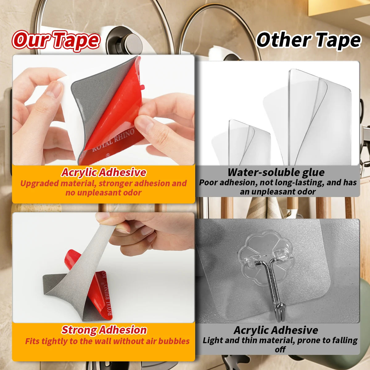 Heavy Duty Double Sided Adhesive Pads Durable Mounting for Car Holder GPS Rear Camera Mounting Tape Qme