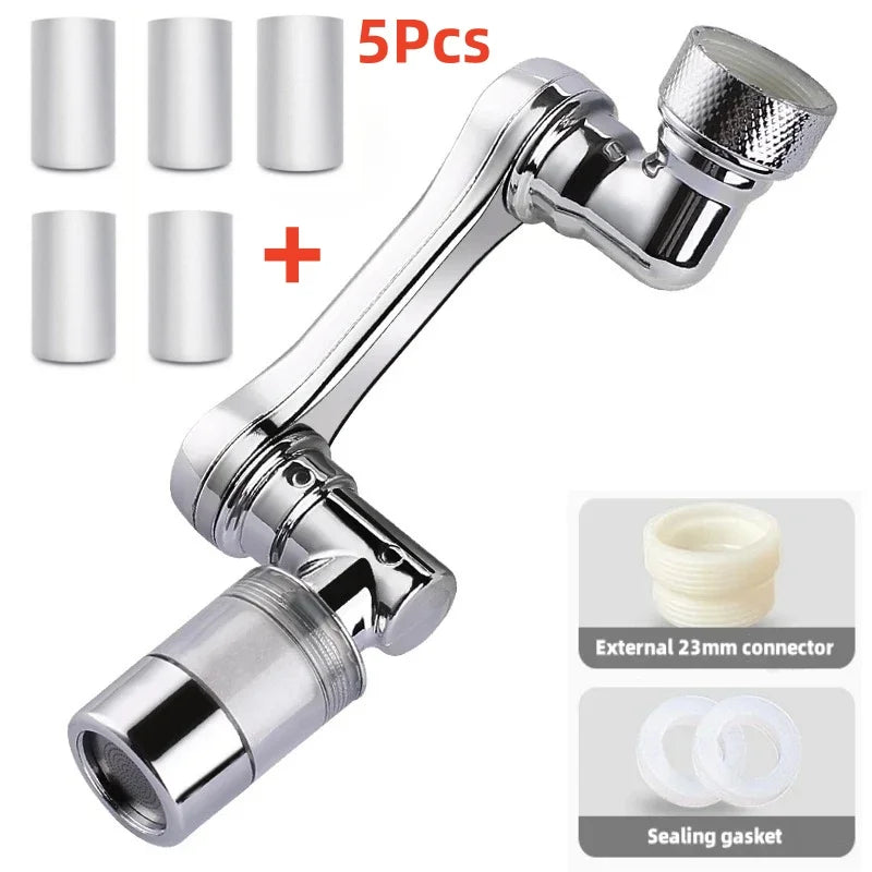 Faucet Extender 1080 ° Rotating Universal Faucet Extend Adapter with Replacement Filter Element Faucet Splash Proof Aerator Qme 1080 degree rotation