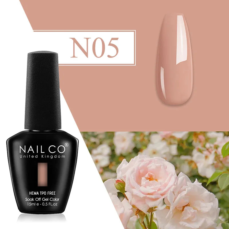 NAILCO Plum Gel Nail Polish Matte Coat Autumn Winter Semi Permanent