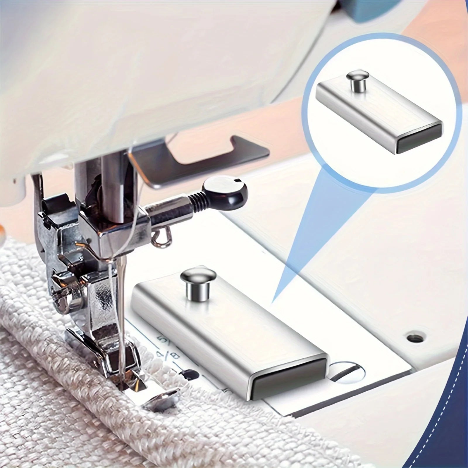 Sewing Machine Magnetic Seam Guide, Strong Magnet Positioning Set for Domestic , Adaptable for Various Fabric Thicknesses Qme