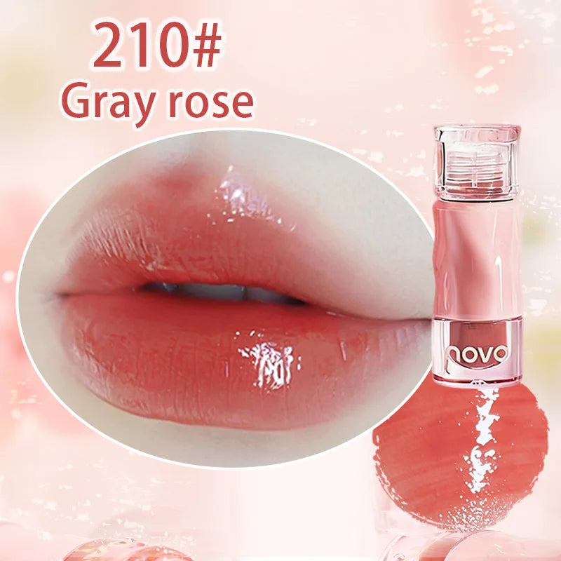 Water Glossy Lip Gloss - Hydrating Lip Glaze, Long-Lasting Shine, Moisturizing Liquid Lipstick, Not Easy To Fade, Lightweight Qme 210