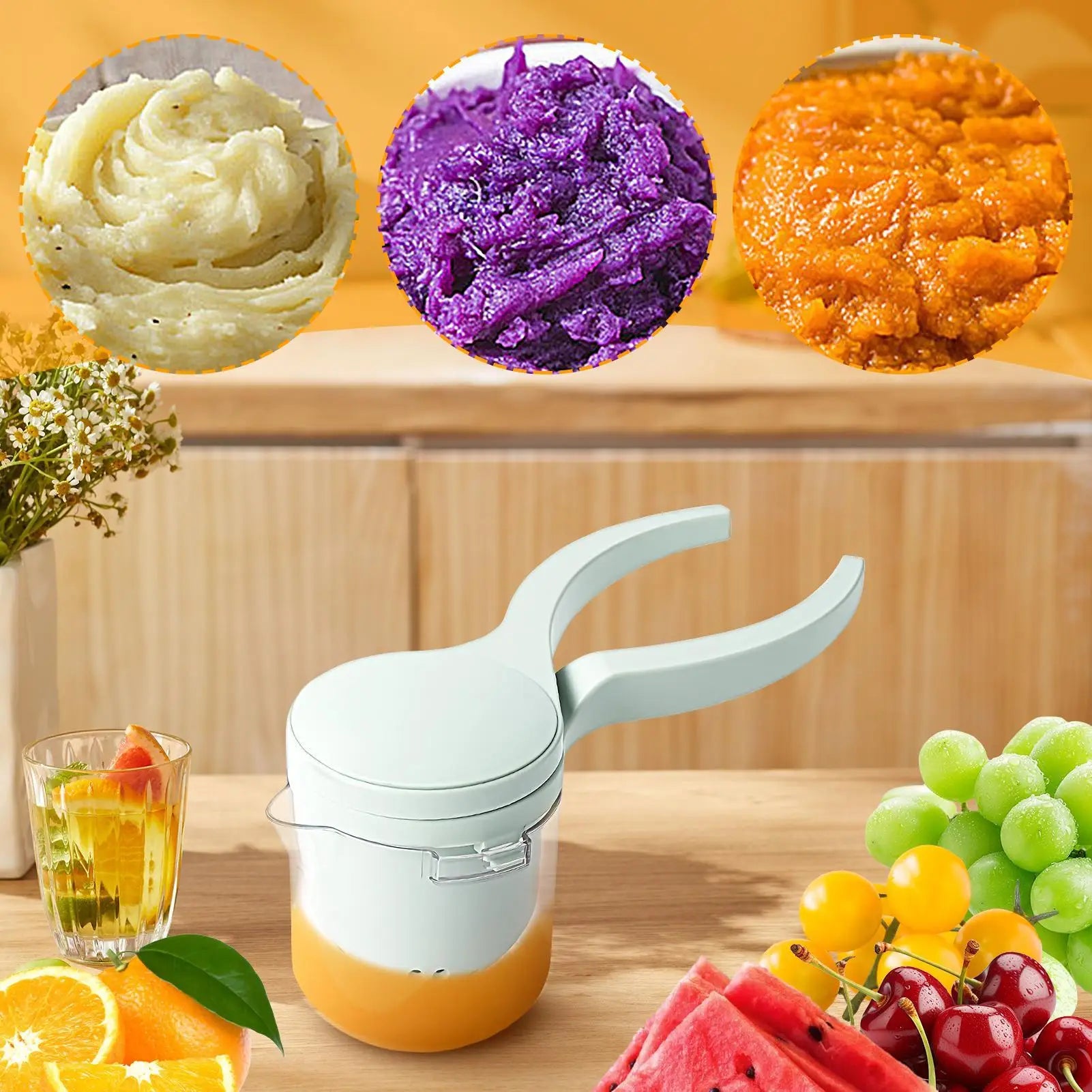 Lemon Juicer Manual Juice Press Extractor Hand Presser Lime Squeezer Qme