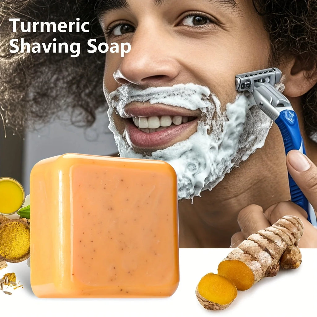 Turmeric Shaving Cleansing Soap Added Vitamin C Make Skin More Qme 70g