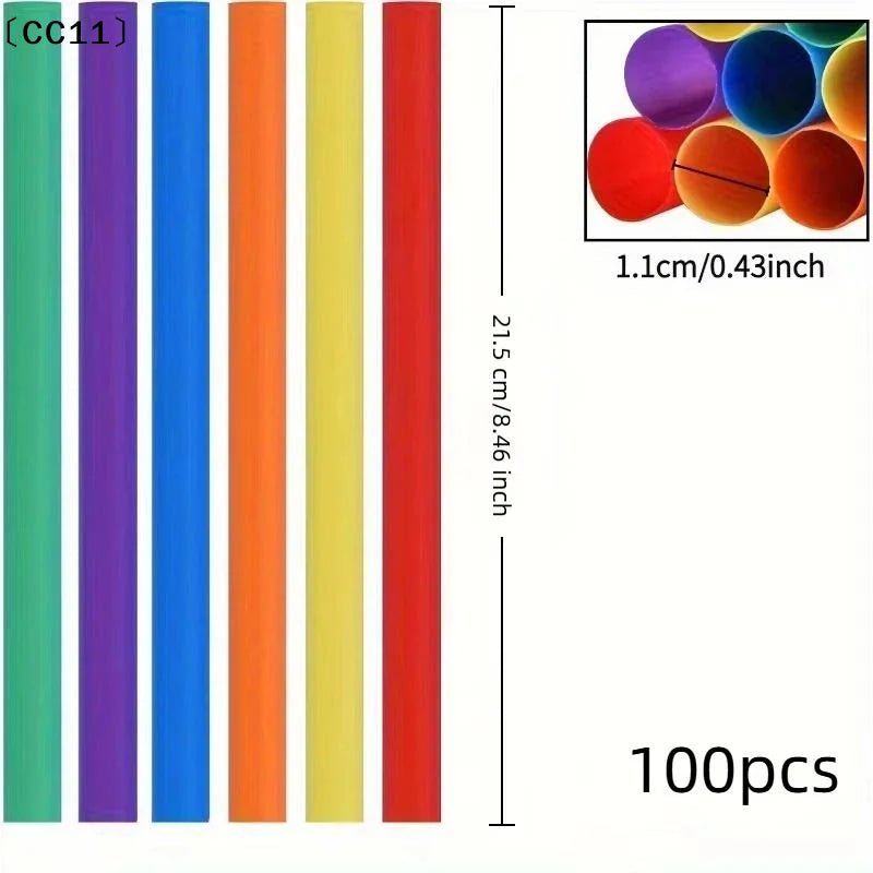 Colorful Reusable PP Wide Straws Milk Tea Shakes Popsicles Food-safe Qme