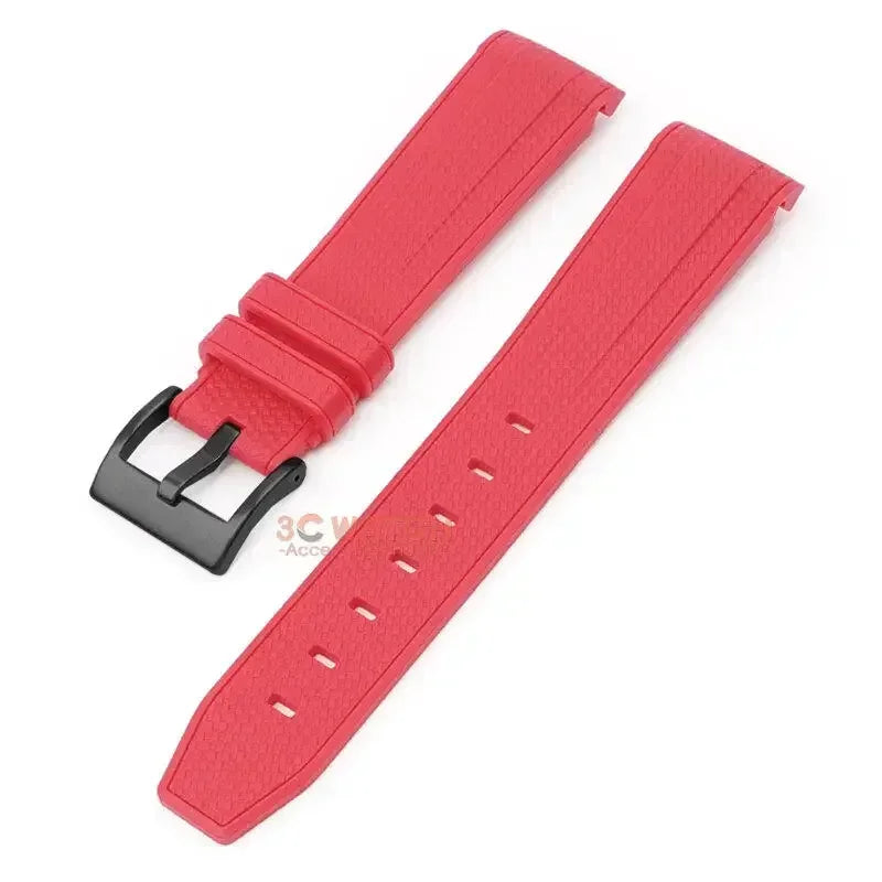 Watch Band for Omega X Swatch Joint MoonSwatch Speedmaster Curved End Rubber Silicone Strap Women Men Soft Sport Bracelet 20mm Qme RB 20mm