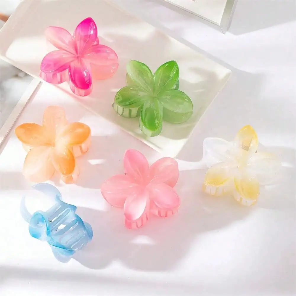 Summer Beach Flower Hair Claw Clips Thick Strong Fixation Non-slip Qme