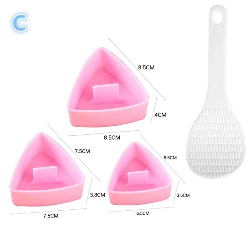 CC11Onigiri Mold Home Kitchen Food Utensils 4- Sushi Press Convenient Qme C