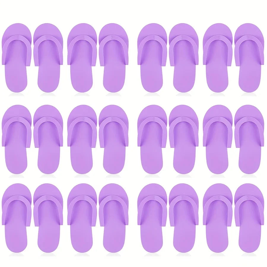 12 Pairs Manicure Slippers Nail Care Tools Spa Beauty Salon Made EVA Qme puple