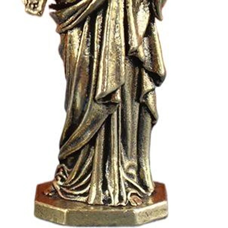 Handmade Brass God Statue Creative Cross Border Craft Vintage Desktop Qme