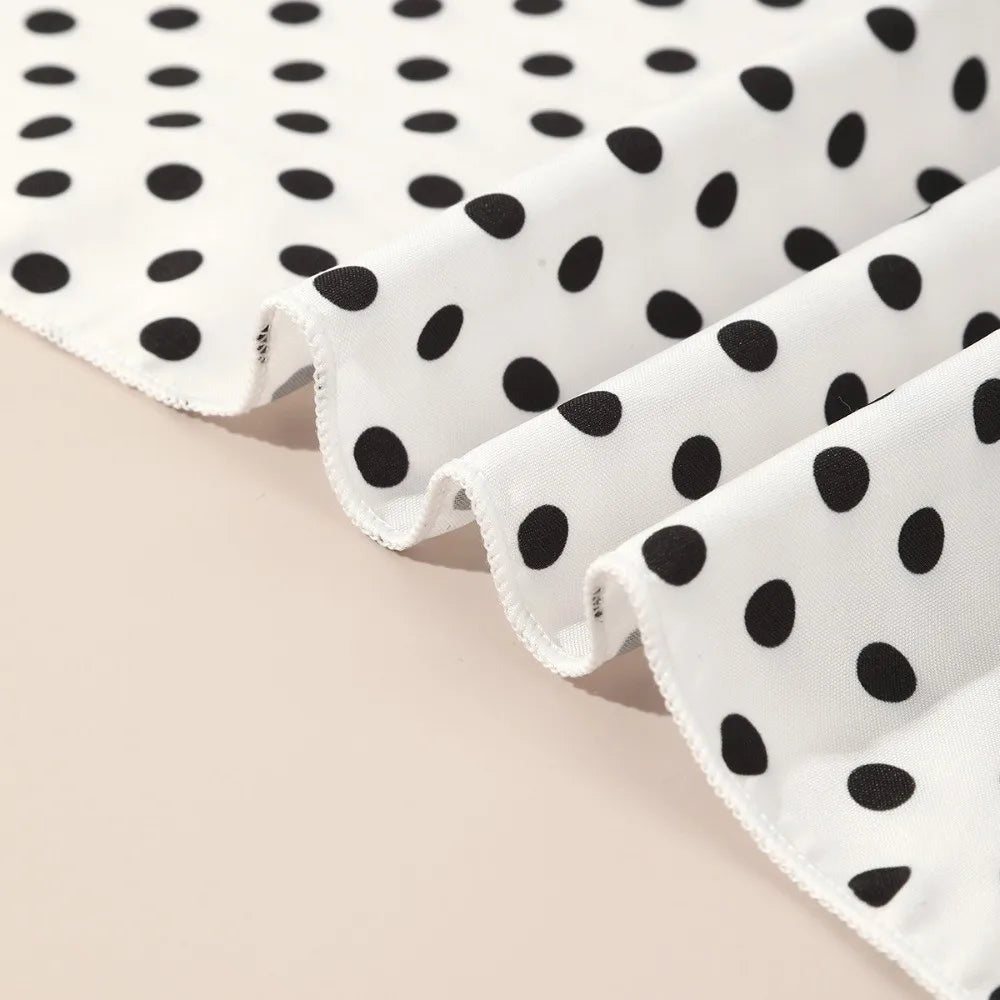 Stacked Wear Solid Polka Dots Triangle Scarf Thin Versatile Foulard Qme
