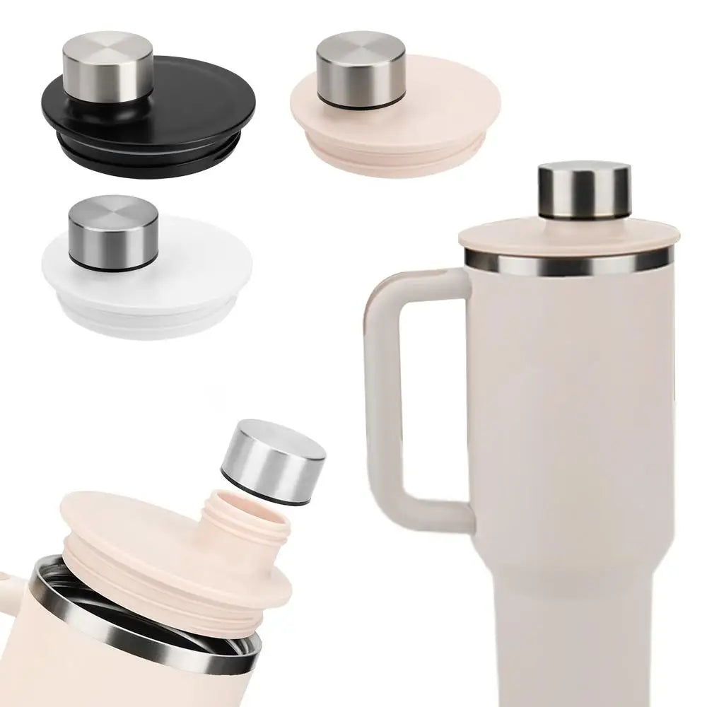 For Stanley Tumbler Lid Replacement Leakproof Food Grade High Temp Resistant One Hand Operation Easy Clean Reusable for Outdoor Qme